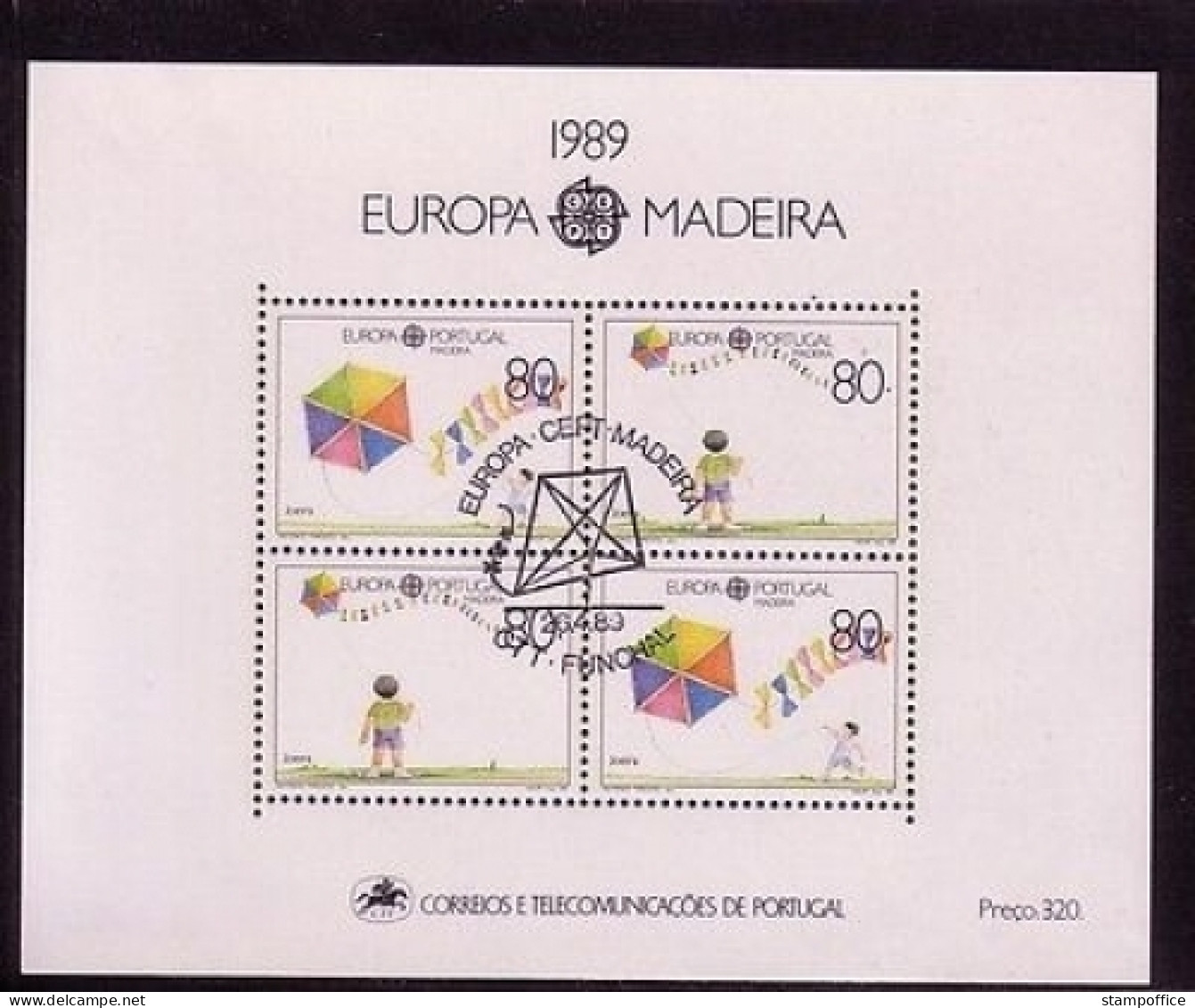 MADEIRA BLOCK 10 GESTEMPELT(USED) EUROPA 1989 KINDERSPIELE - 1989