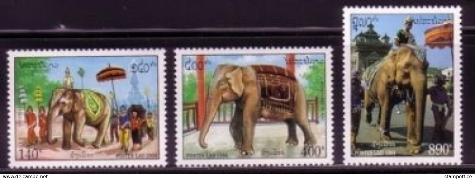 LAOS 1432-1434 POSTFRISCH(MINT) WEISSER ZEREMONIEN -ELEFANT - Laos