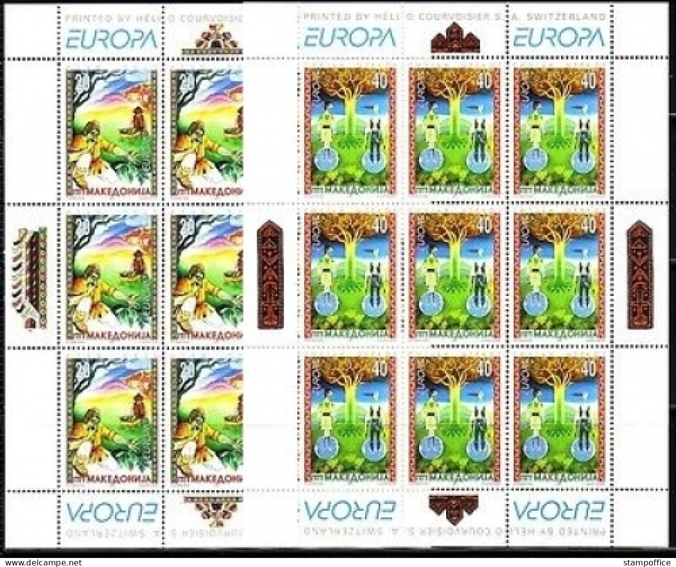 MAKEDONIEN MI-NR. 102-103 POSTFRISCH KLEINBOGENSATZ EUROPA 1997 SAGEN Und LEGENDEN - 1997