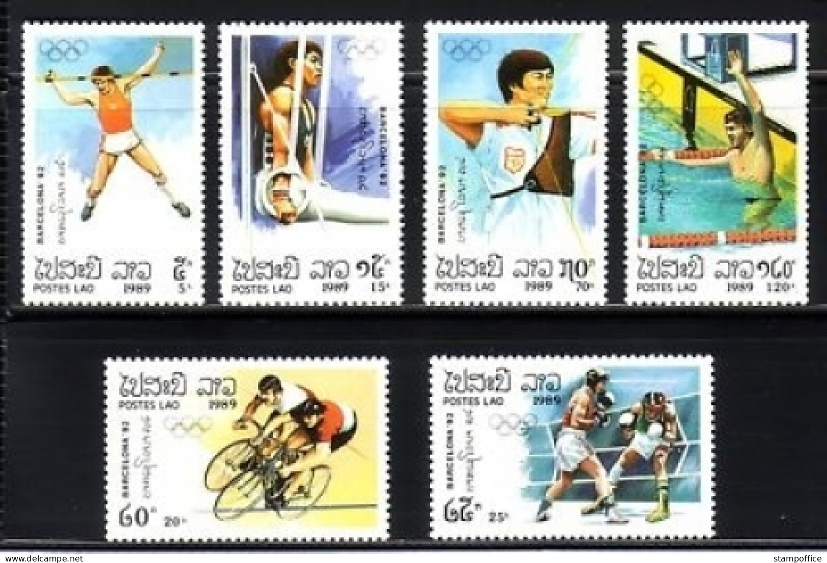 LAOS 1155-1160 POSTRISCH OLYMPISCHE SOMMERSPIELE BARCELONA 1992 - Laos