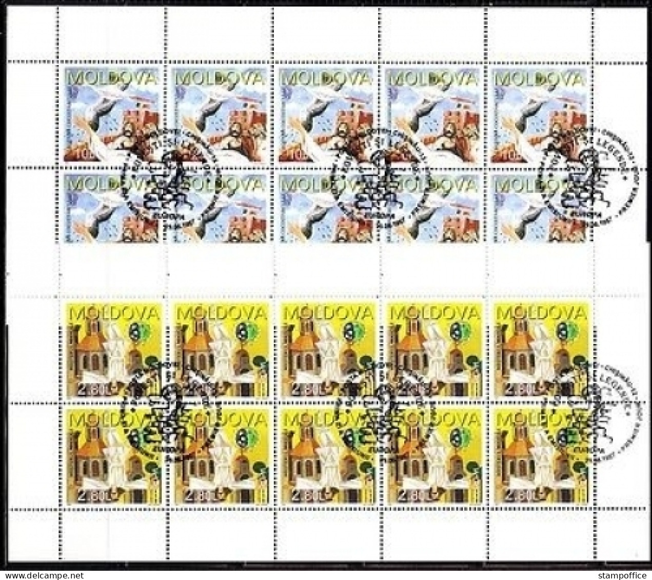 MOLDAWIEN MI-NR. 236-237 GESTEMPELT(USED) KLEINBOGENSATZ EUROPA 1997 SAGEN Und LEGENDEN - 1997