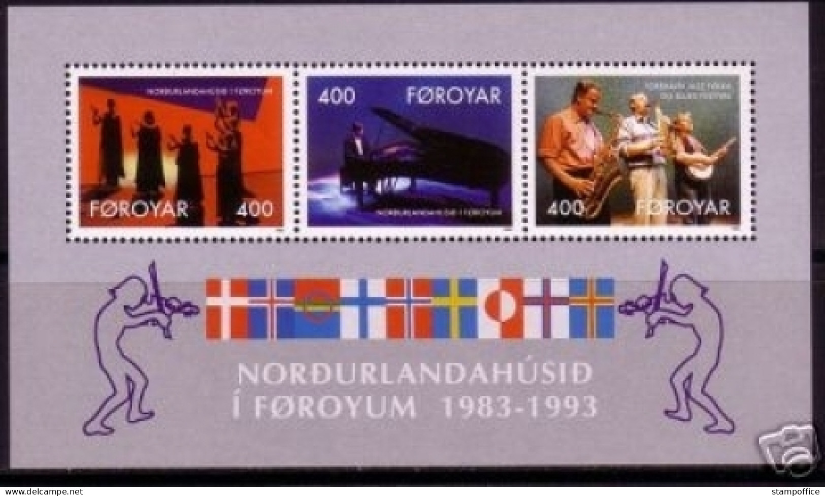 FÄRÖER BLOCK 6 POSTFRISCH(MINT) 10 JAHRE HAUS DES NORDENS 1993 MUSIKER JAZZ - Färöer Inseln