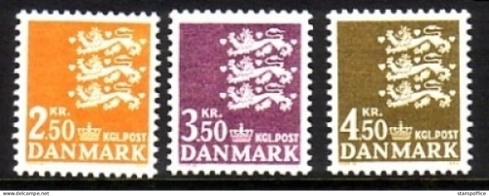 DÄNEMARK MI-NR. 526-528 POSTFRISCH(MINT) KLEINES REICHSWAPPEN - Unused Stamps