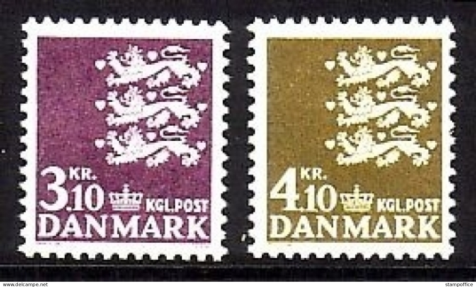 DÄNEMARK MI-NR. 499-500 POSTFRISCH KLEINES REICHSWAPPEN 1970 - Unused Stamps