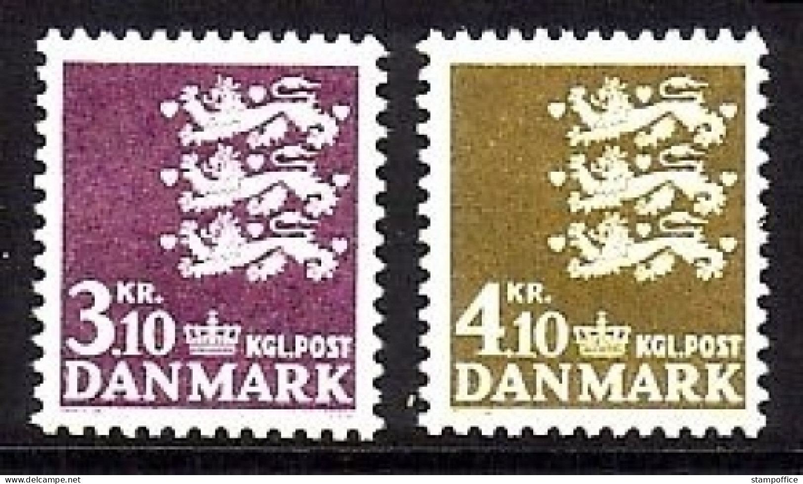 DÄNEMARK MI-NR. 499-500 POSTFRISCH KLEINES REICHSWAPPEN 1970 - Neufs