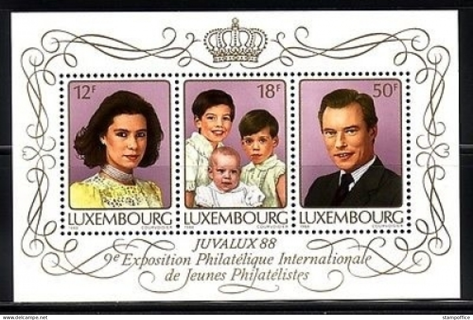 LUXEMBOURG BLOCK 15 POSTFRISCH(MINT) BRIEFMARKENAUSSTELLUNG JUVALUX '88 - Blocks & Sheetlets & Panes