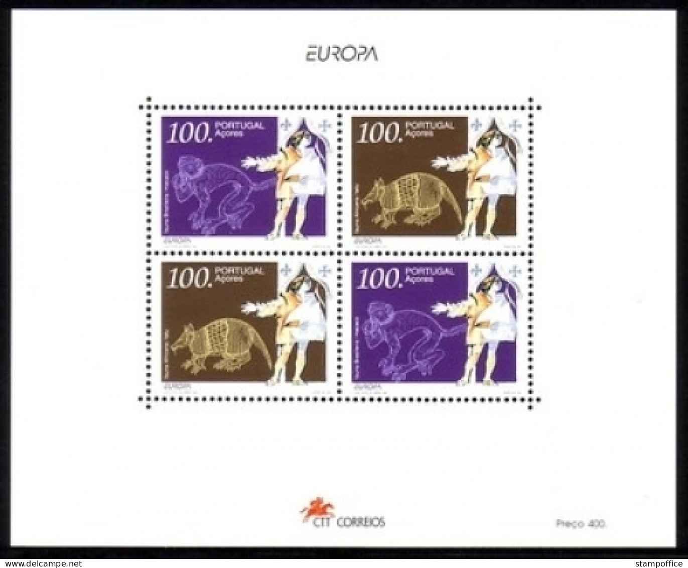 AZOREN BLOCK 14 POSTFRISCH(MINT) EUROPA 1994 ENTDECKUNGEN UND ERFINDUNGEN - 1994