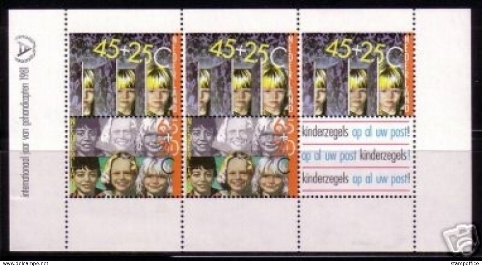 NIEDERLANDE BLOCK 23 POSTFRISCH(MINT) INTERN. JAHR DER BEHINDERTEN 1981 - Blocks & Sheetlets