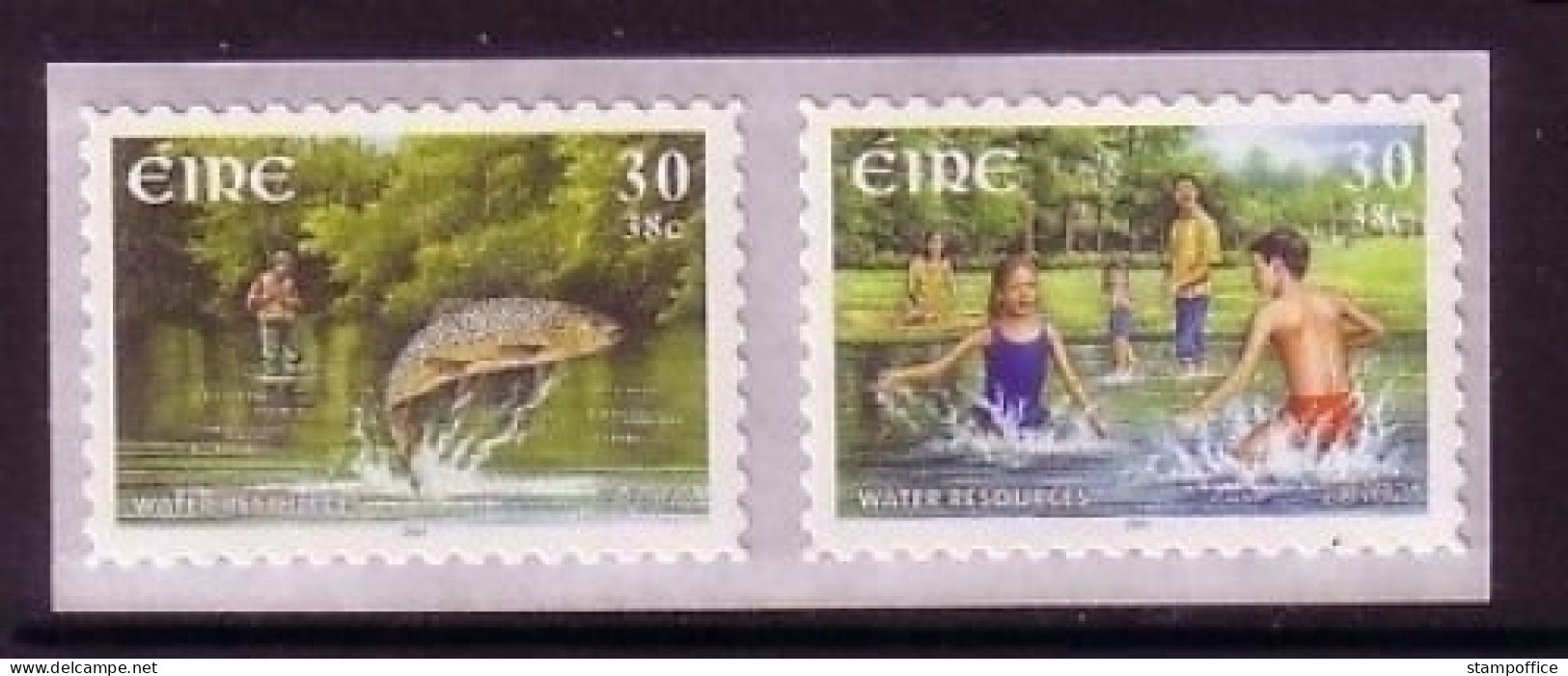 IRLAND MI-NR. 1339-1340 POSTFRISCH(MINT) FOLIENSTREIFEN EUROPA 2001 WASSER FISCH ANGLER - Nuovi