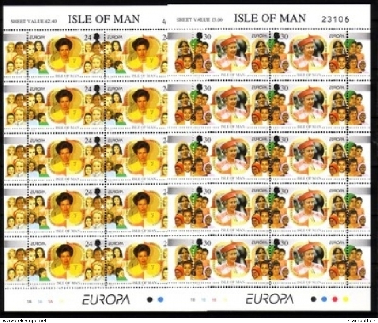 INSEL MAN MI-NR. 674-675 POSTFRISCH(MINT) KLEINBOGENSATZ EUROPA 1996 BERÜHMTE FRAUEN - 1996