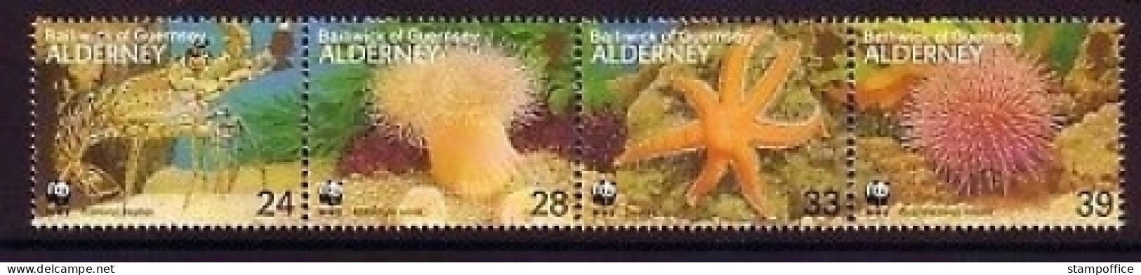 ALDERNEY MI-NR. 61-64 POSTFRISCH(MINT) NATURSCHUTZ WWF LANGUSTE SEENELKE SEESTERN SEEIGEL - Alderney
