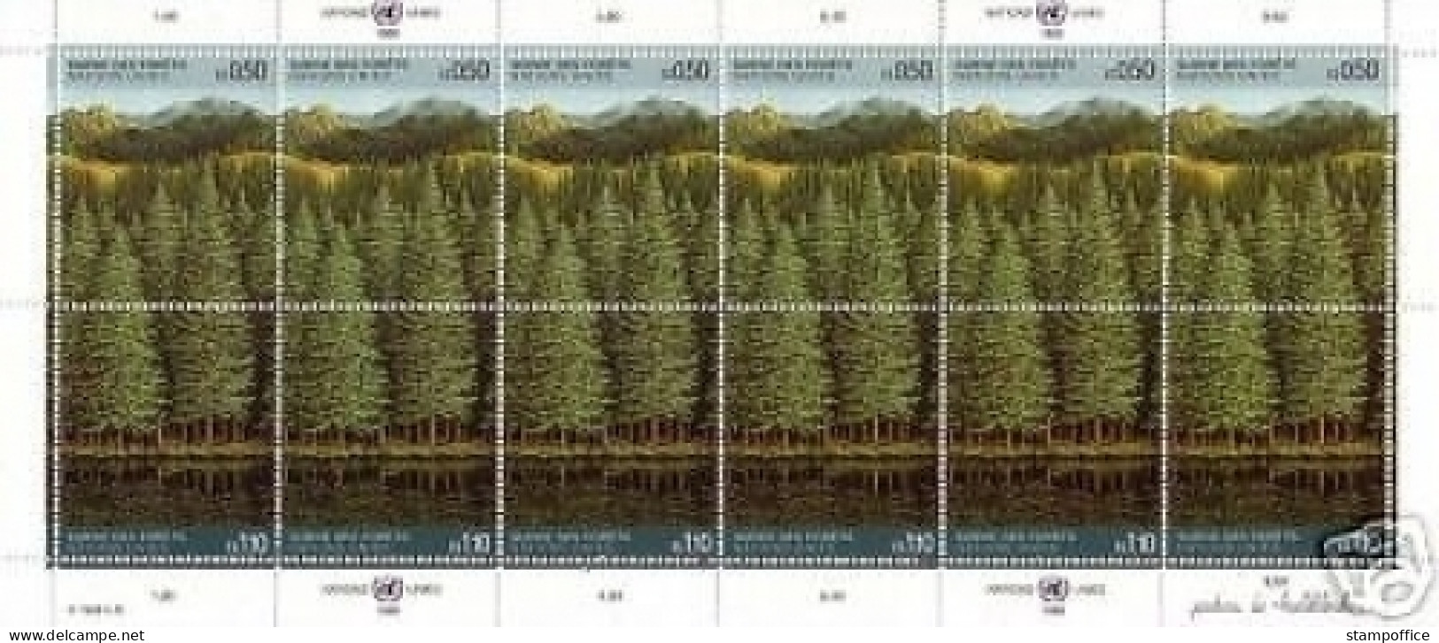 UNO GENF MI-NR. 165-166 POSTFRISCH(MINT) KLEINBOGEN RETTET DEN WALD 1988 - Blokken & Velletjes