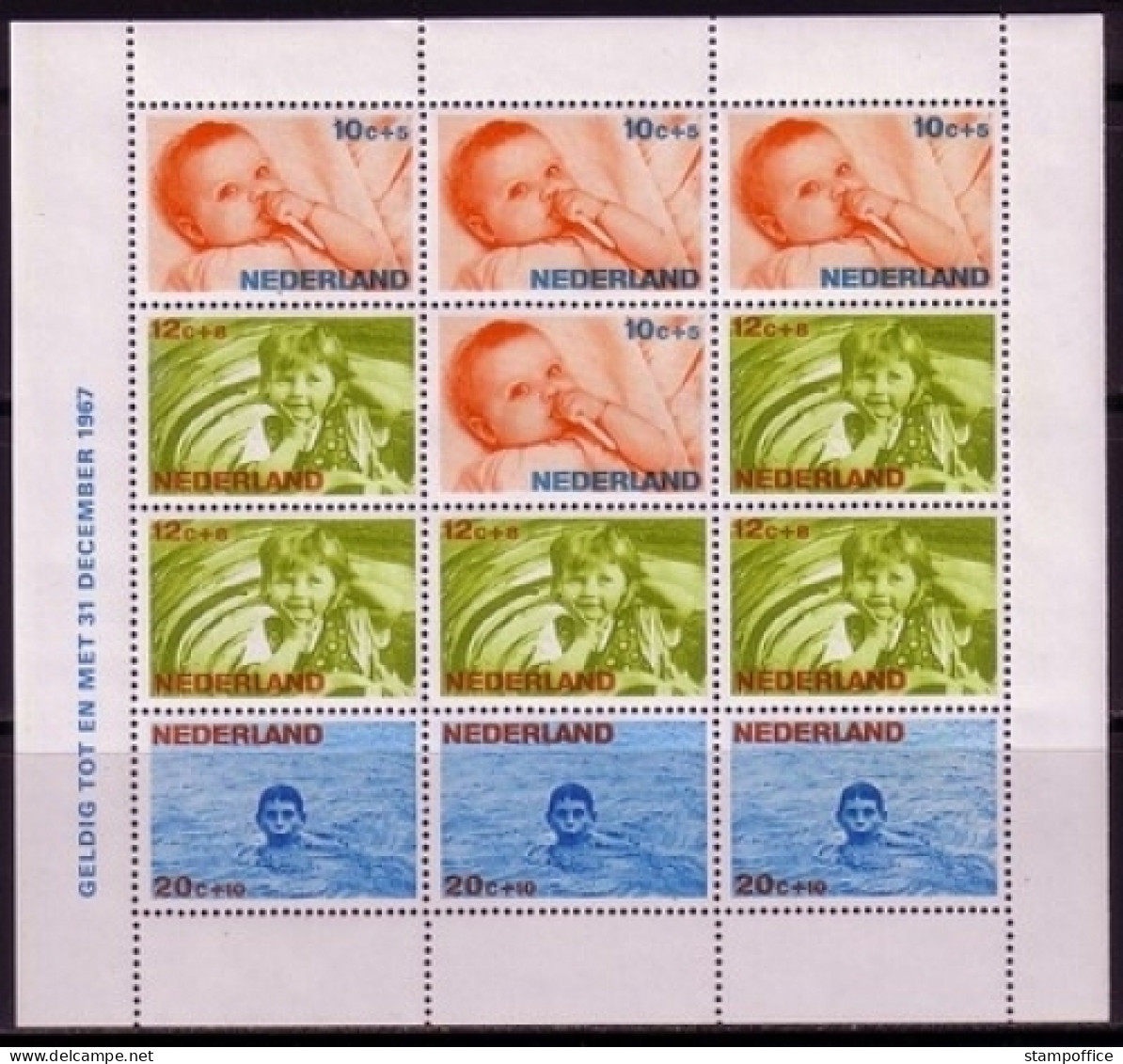 NIEDERLANDE BLOCK 5 POSTFRISCH(MINT) FÜR DAS KIND 1966 - Blocks & Sheetlets