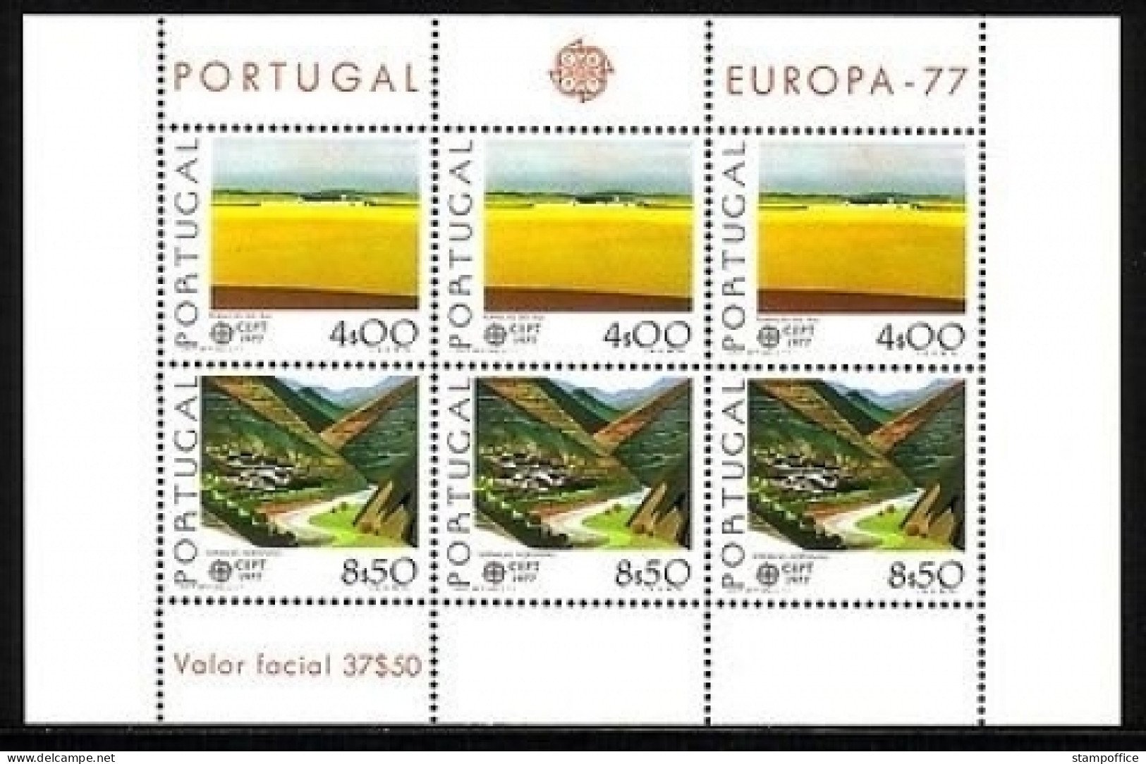 PORTUGAL BLOCK 20 POSTFRISCH(MINT) EUROPA CEPT 1977 LANDSCHAFTEN - 1977