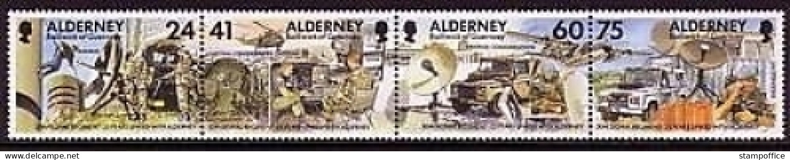 ALDERNEY MI-NR. 90-93 POSTFRISCH(MINT) ZD FERNMELDEREGIMENT 1996 AUTO HUBSCHRAUBER FLUGZEUG - Alderney