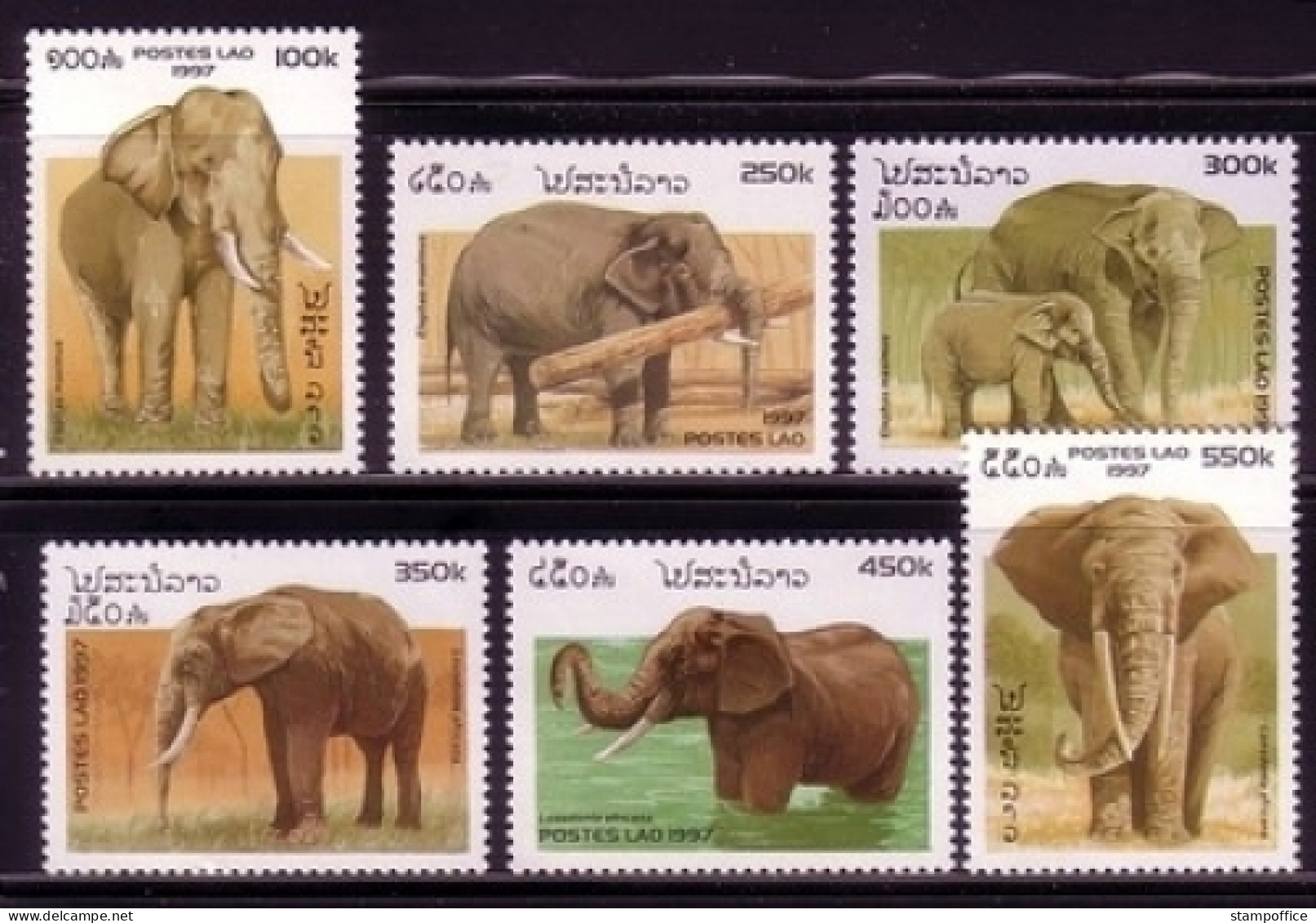 LAOS MI-NR. 1584-1589 POSTFRISCH(MINT) ASIATISCHE Und AFRIKANISCHE ELEFANTEN - Eléphants