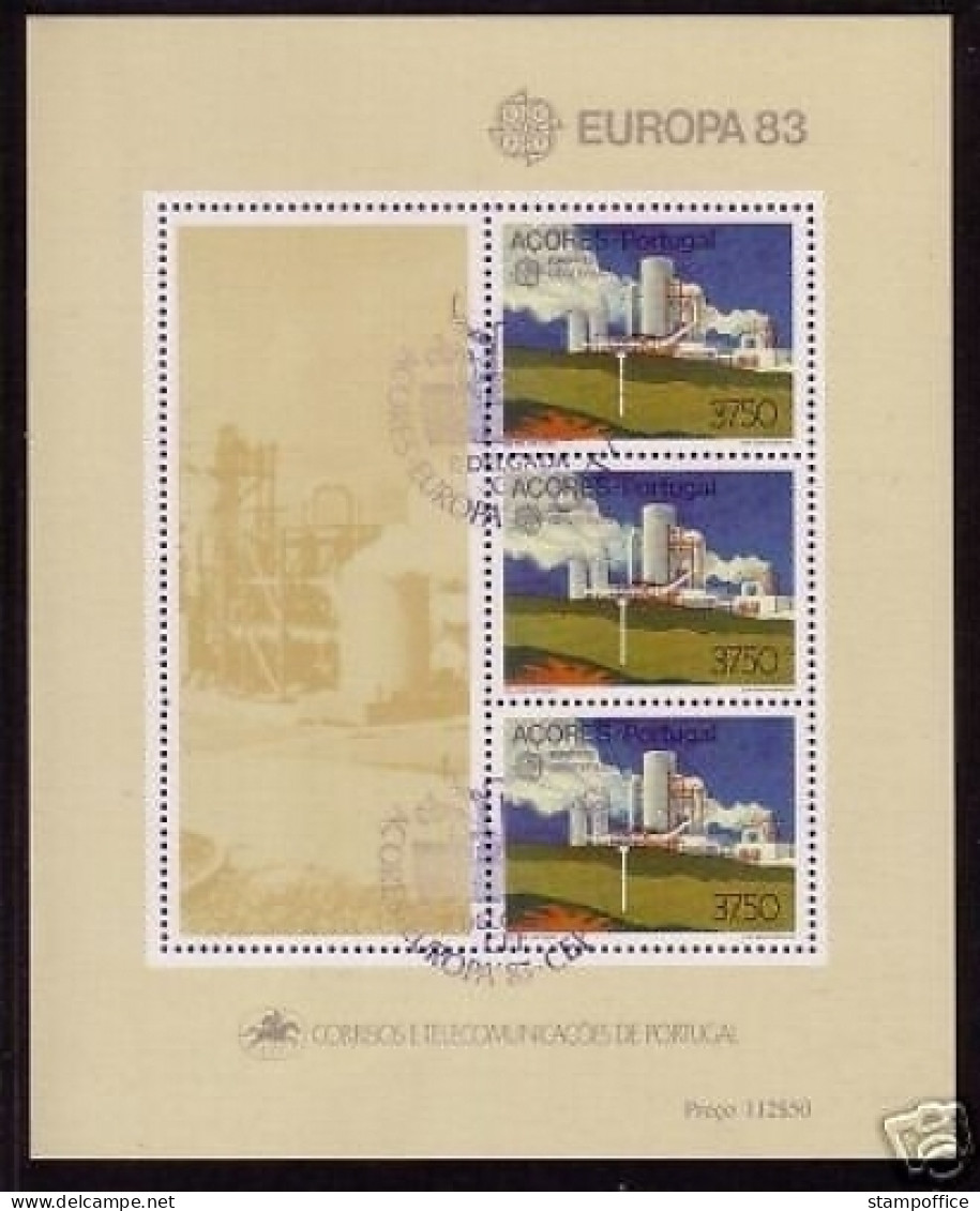 AZOREN BLOCK 4 GESTEMPELT(USED) EUROPA 1983 GROSSE WERKE - 1983