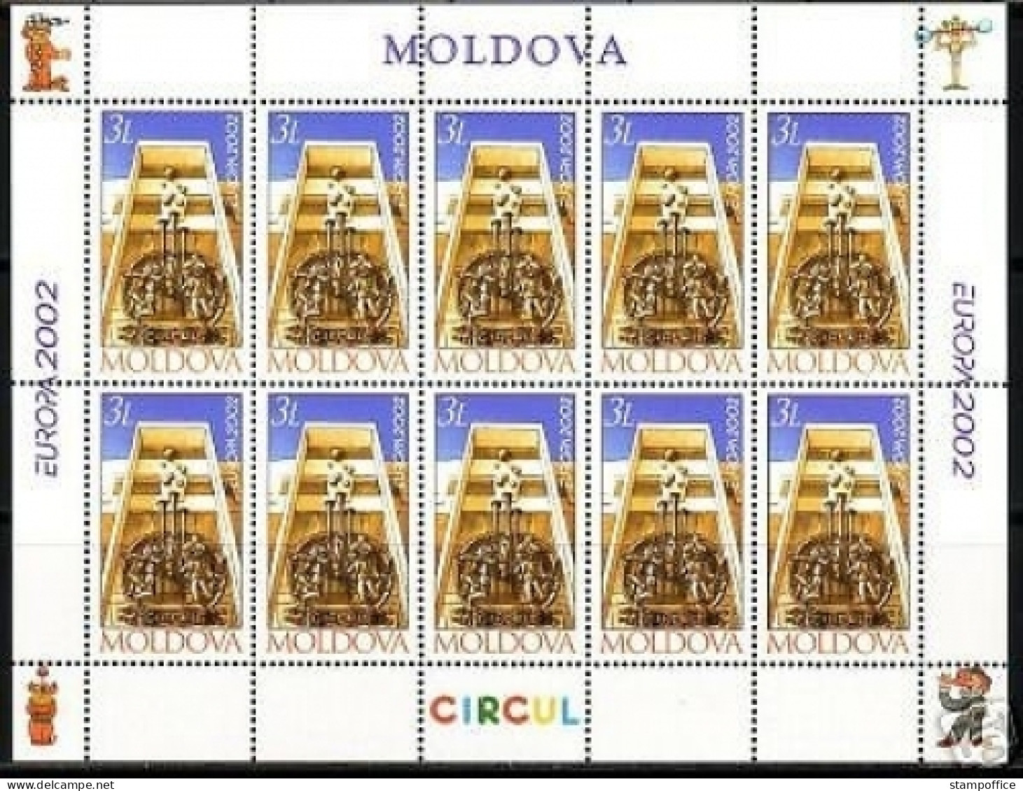 MOLDAWIEN MI-NR. 429 POSTFRISCH(MINT) KLEINBOGEN EUROPA 2002 ZIRKUS - 2002