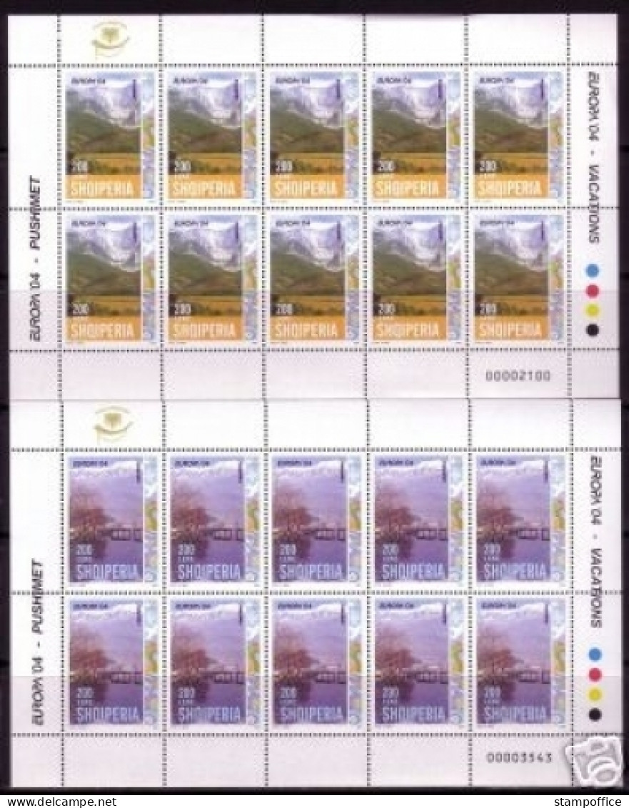 ALBANIEN MI-NR. 2966-2967 A POSTFRISCH(MINT) KB EUROPA 2004 FERIEN NATURPARK PUSHIMET - 2004