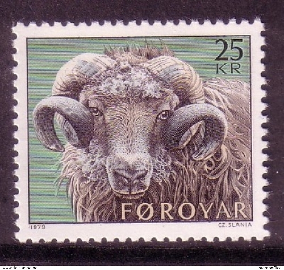 FÄRÖER MI-NR. 42 POSTFRISCH(MINT) SCHAFZUCHT WIDDER 1979 - Färöer Inseln