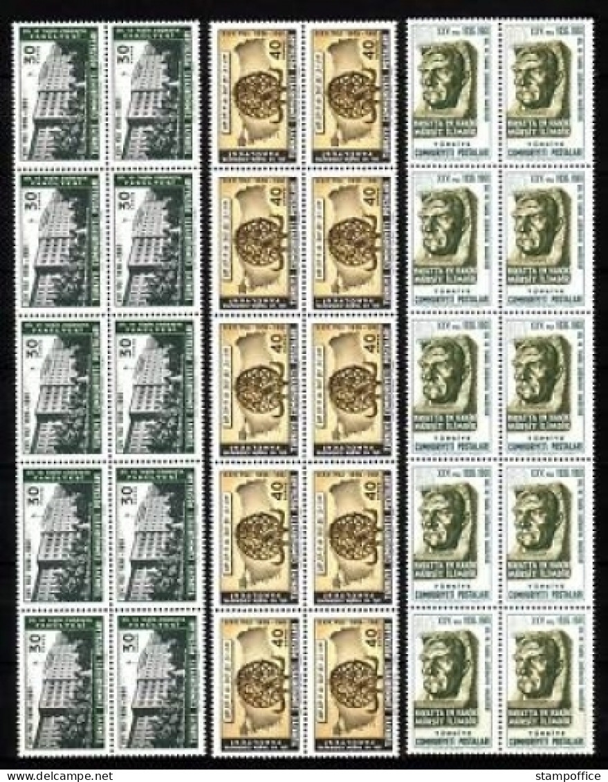 TÜRKEI MI-NR. 1798-1800 POSTFRISCH(MINT) 10 Er BLOCK FAKULTÄT FÜR SPRACHE - ATATÜRK - Unused Stamps