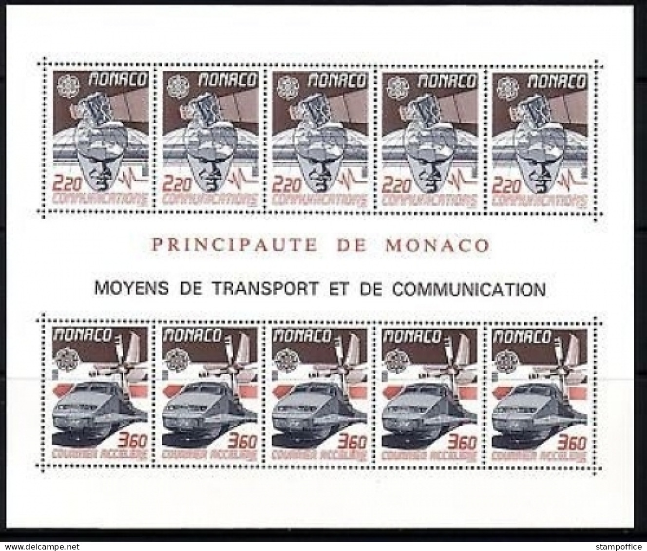 MONACO BLOCK 39 POSTFRISCH(MINT) EUROPA 1988 TRANSPORTMITTEL EISENBAHN - 1988