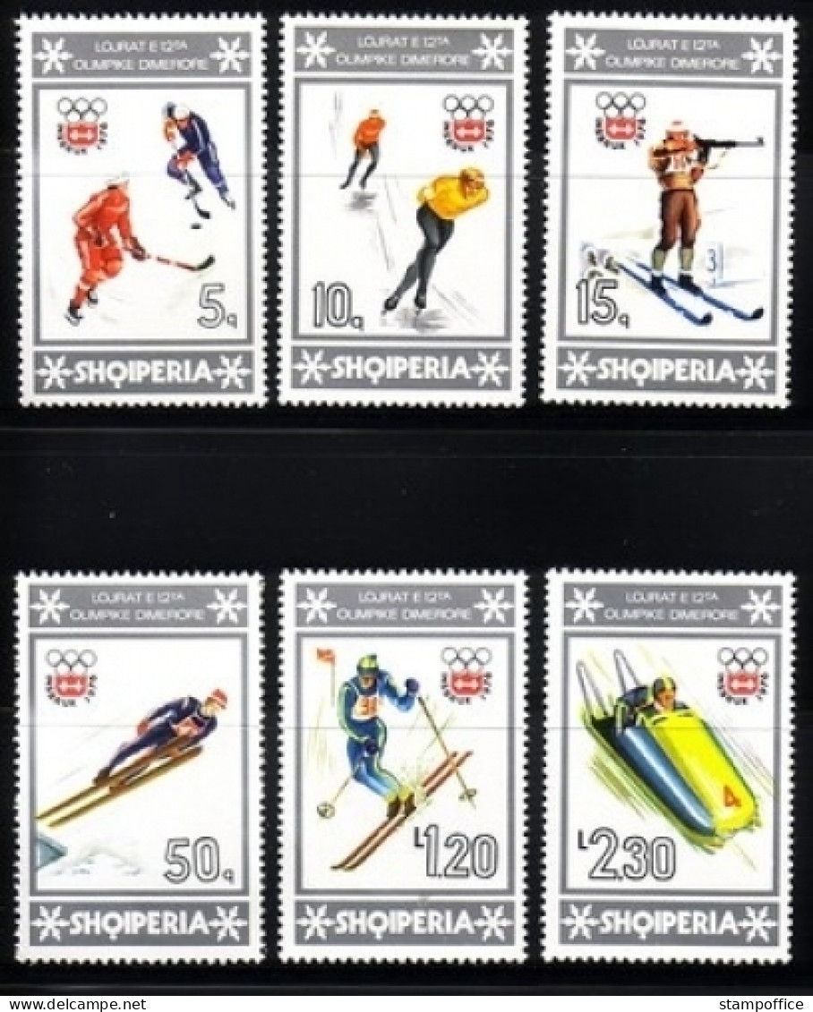 ALBANIEN MI-NR. 1836-1841 POSTFRISCH(MINT) OLYMPISCHE WINTERSPIELE INNSBRUCK 1976 BIATHLON BOB - Winter 1976: Innsbruck