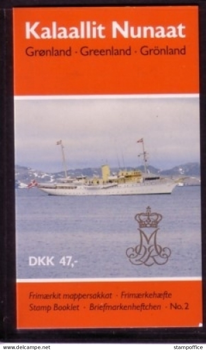 GRÖNLAND MH 2 POSTFRISCH(MINT) KÖNIGIN MARGRETHE II. SCHIFF - Postzegelboekjes
