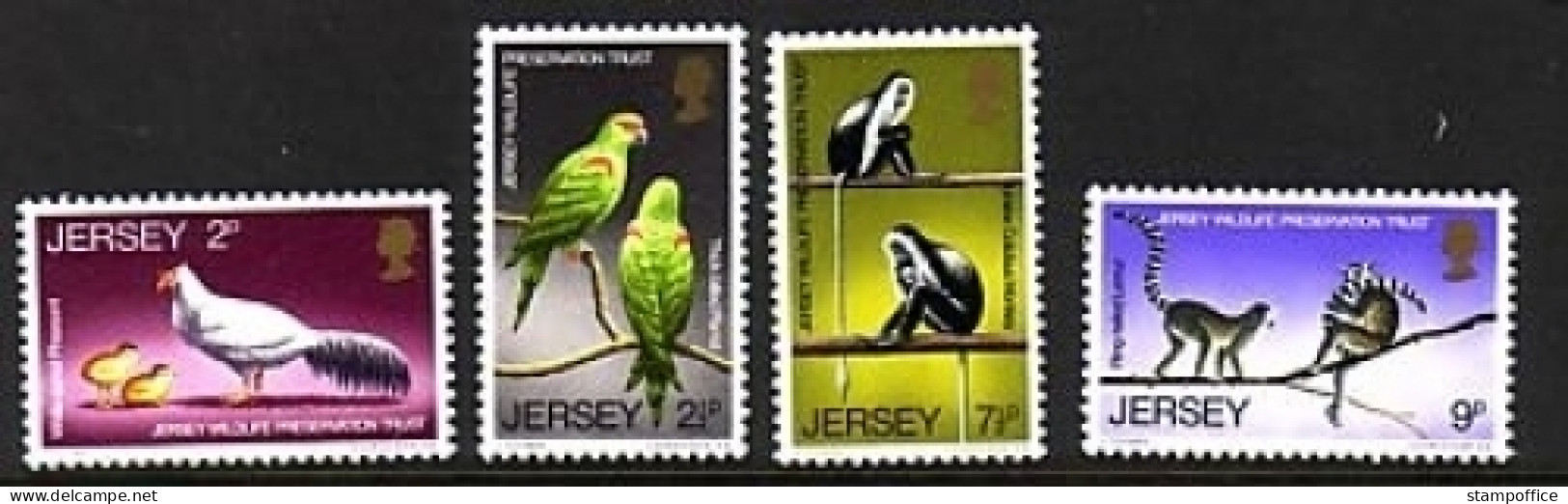 JERSEY MI-NR. 49-52 POSTFRISCH(MINT) TIERE 1971 FASAN SITTICHE AFFEN - Affen