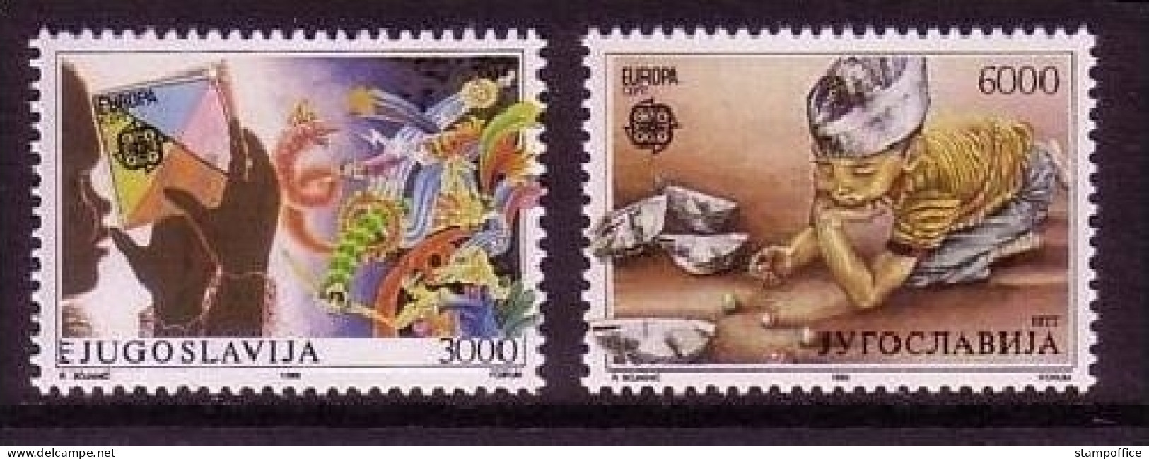 JUGOSLAWIEN MI-NR. 2340-2341 POSTFRISCH EUROPA CEPT 1989 KINDERSPIELE - 1989