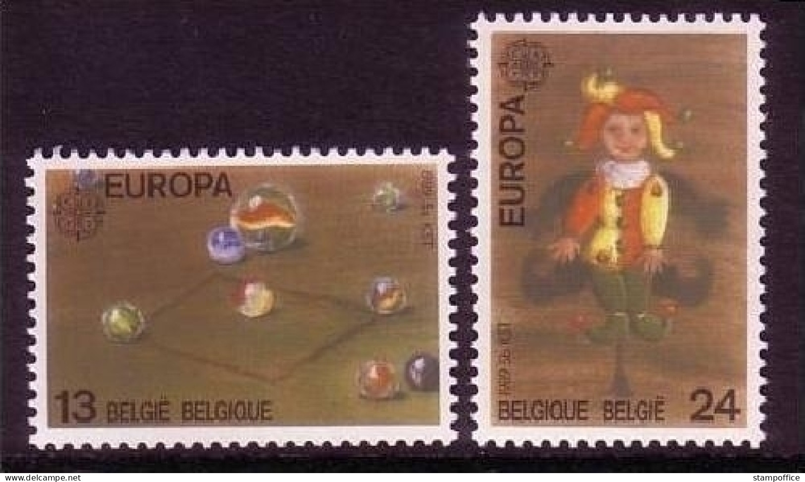 BELGIEN MI-NR. 2375-2376 POSTFRISCH EUROPA 1989 - KINDERSPIELE - 1989