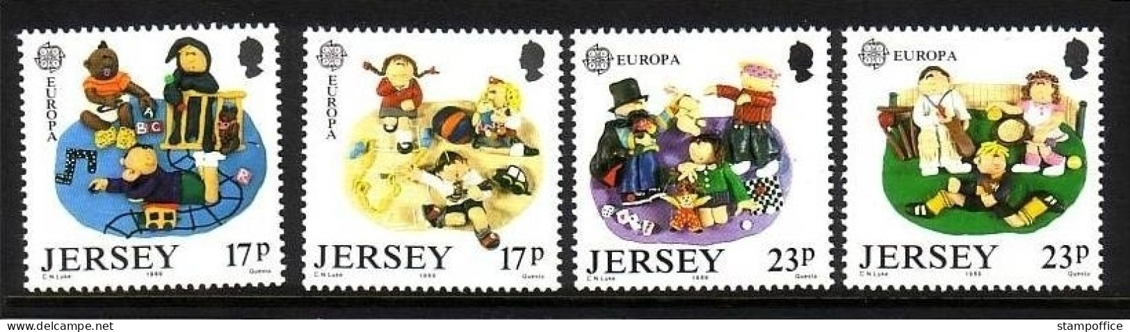 JERSEY MI-NR. 476-479 POSTFRISCH EUROPA 1989 KINDERSPIELE - 1989