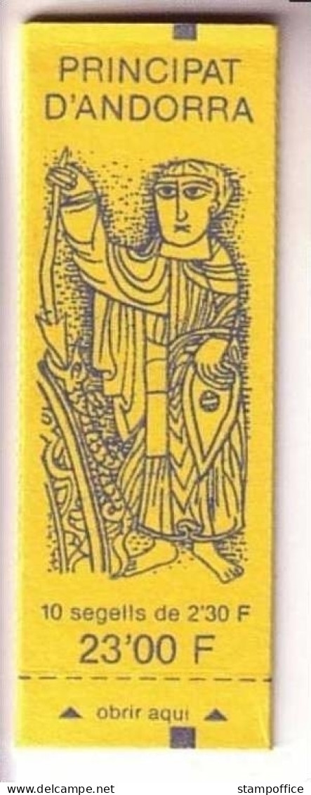 ANDORRA FRANZÖSISCH MH 0-3 Mit MI-NR. 407 POSTFRISCH(MINT) FREIMARKE WAPPEN 1990 - Carnets