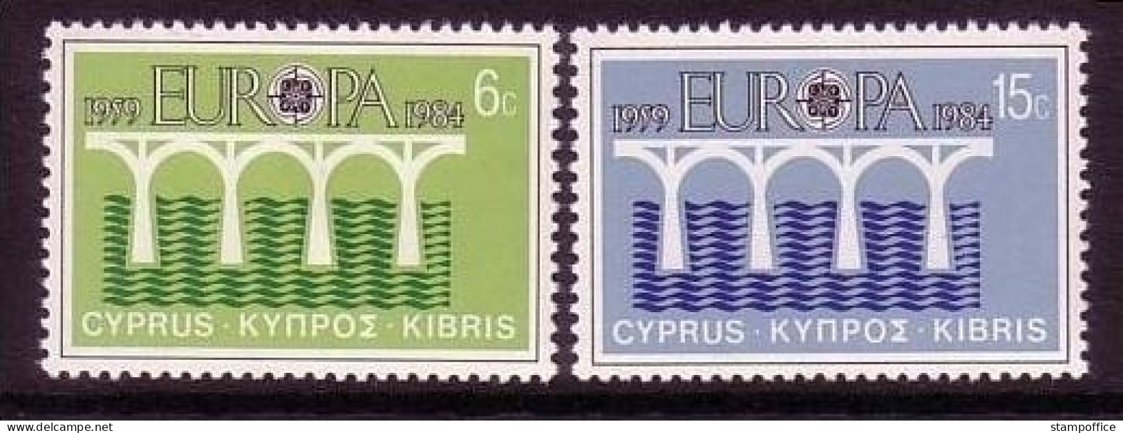 ZYPERN MI-NR. 611-612 POSTFRISCH(MINT) EUROPA 1984 BRÜCKE - 1984