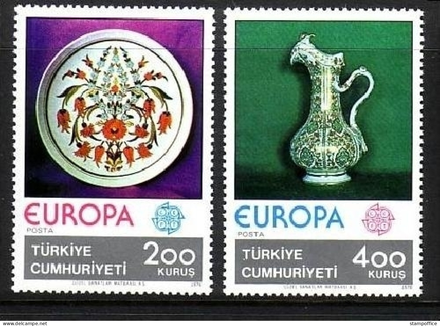 TÜRKEI MI-NR. 2385-2386 POSTFRISCH(MINT) EUROPA 1976 KUNSTHANDWERK - 1976