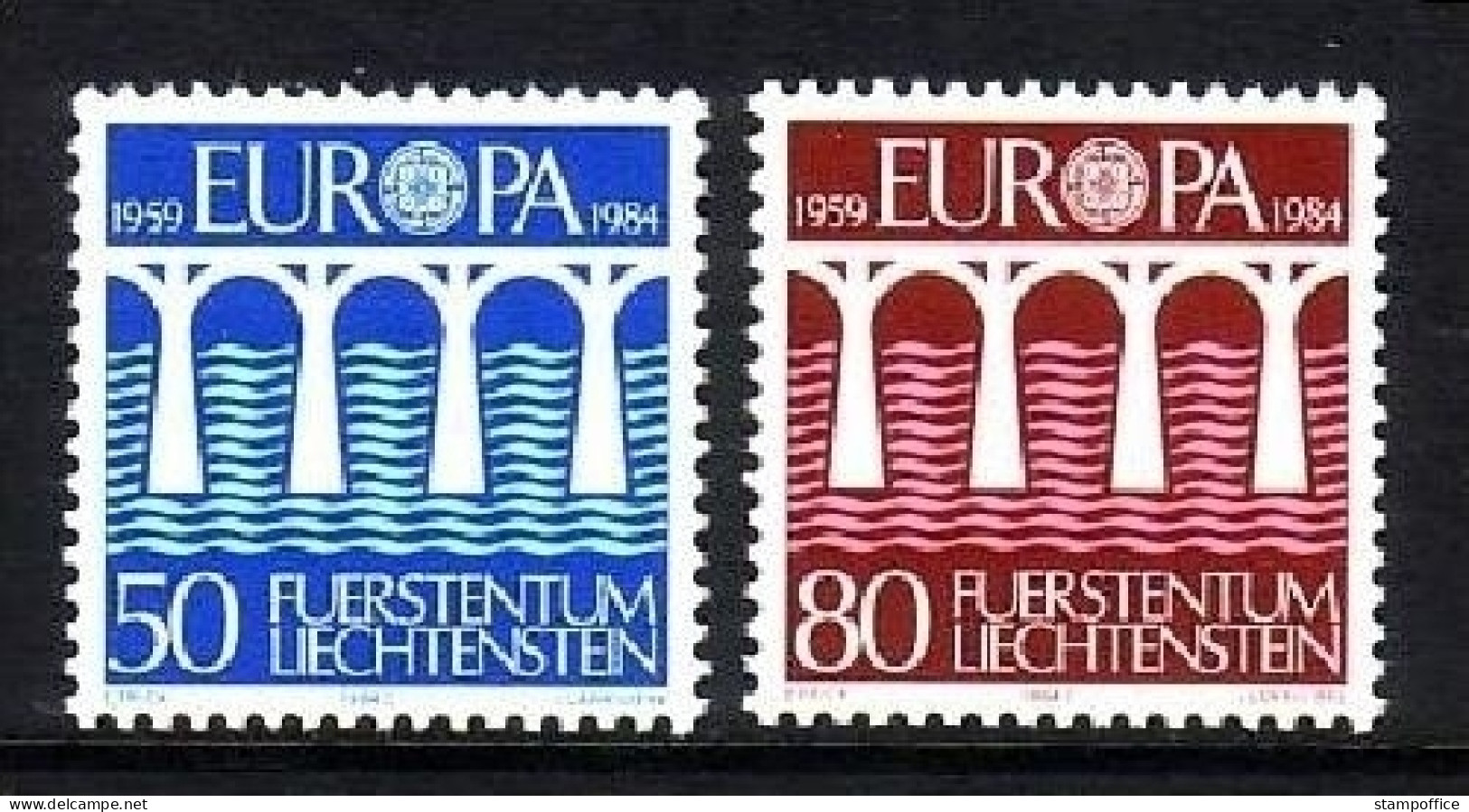 LIECHTENSTEIN MI-NR. 837-838 POSTFRISCH(MINT) EUROPA 1984 BRÜCKE - 1984