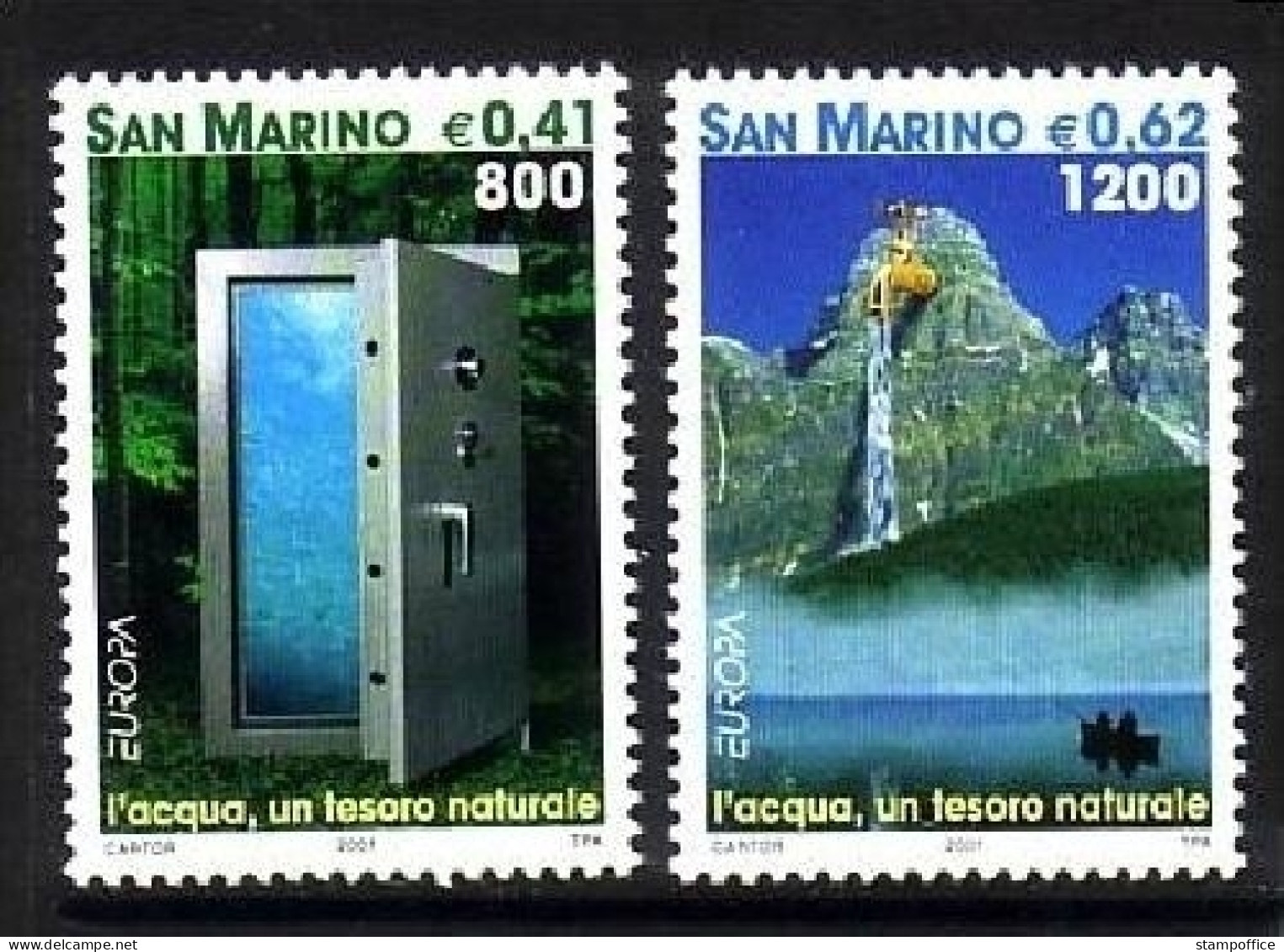 SAN MARINO MI-NR. 1950-1951 POSTFRISCH(MINT) EUROPA 2001 WASSER WALD BERGE - 2001