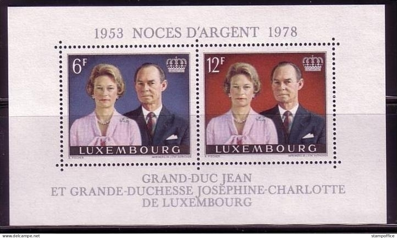 LUXEMBOURG BLOCK 11 POSTFRISCH(MINT) GROSSHERZOGPAAR JEAN Und JOSEPHINE-CHARLOTTE - Blocs & Feuillets