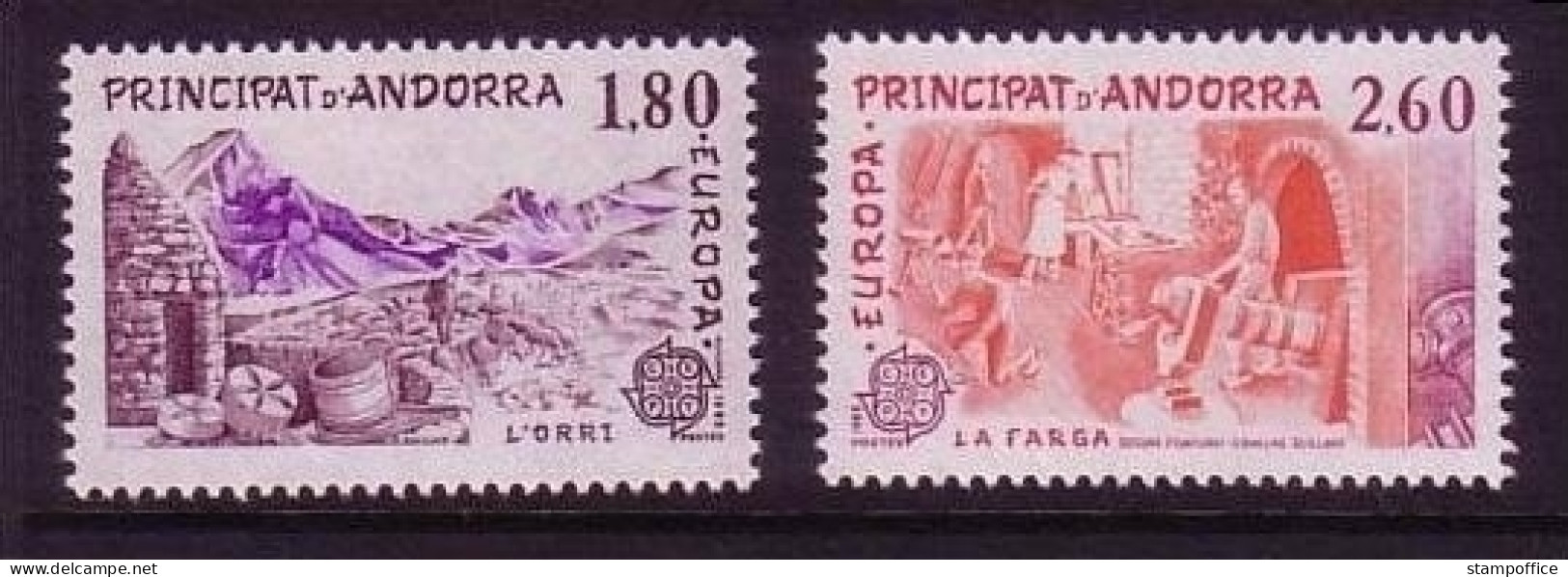 ANDORRA FRANZÖSISCH MI-NR. 334-335 POSTFRISCH(MINT) EUROPA 1983 GROSSE WERKE - 1983