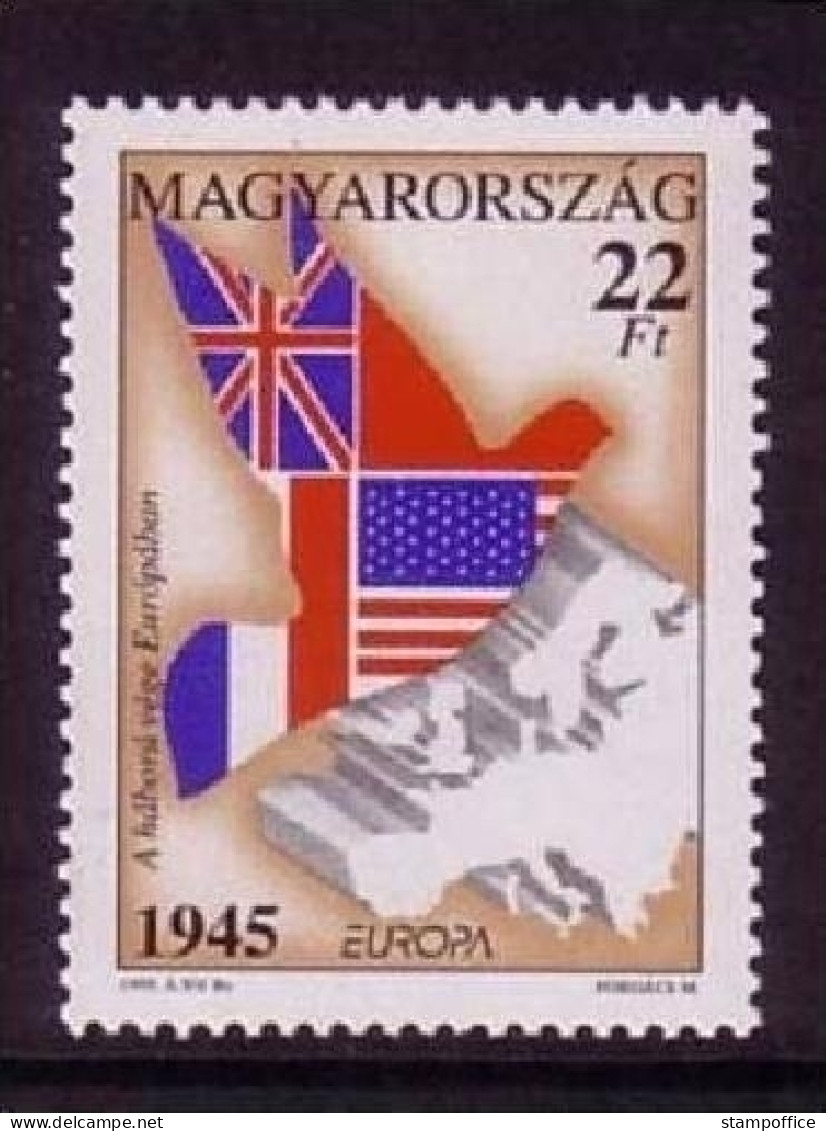 UNGARN MI-NR. 4342 POSTFRISCH EUROPA 1995 FRIEDEN Und FREIHEIT FLAGGEN - 1995