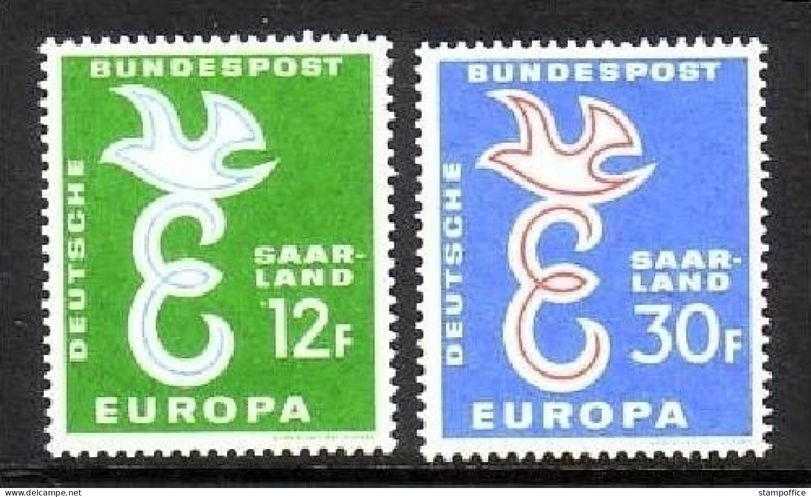 SAARLAND MI-NR. 439-440 POSTFRISCH(MINT) EUROPA 1958 - 1958