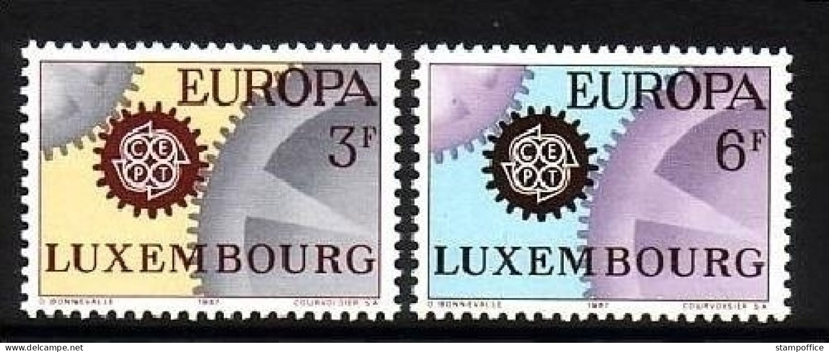 LUXEMBOURG MI-NR. 748-749 POSTFRISCH(MINT) EUROPA 1967 - ZAHNRÄDER - 1967