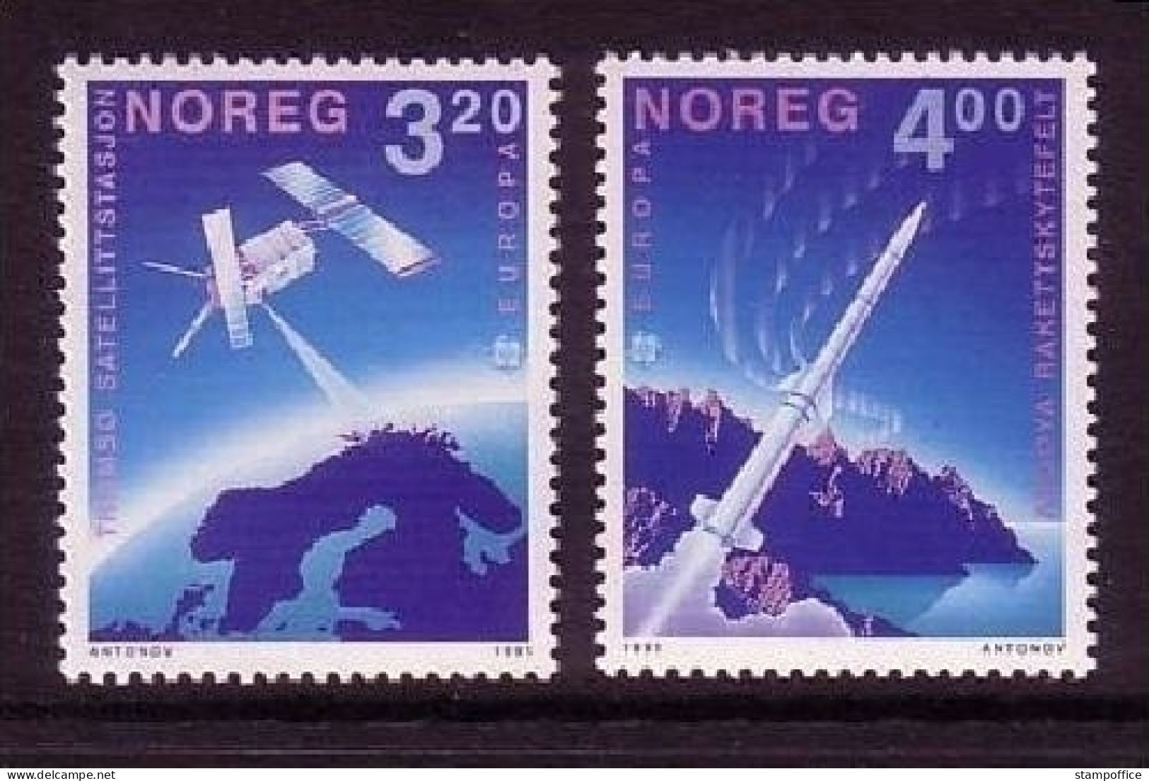 NORWEGEN MI-NR. 1062-1063 POSTFRISCH(MINT) EUROPA 1991 - EUROPÄISCHE WELTRAUMFAHRT - 1991