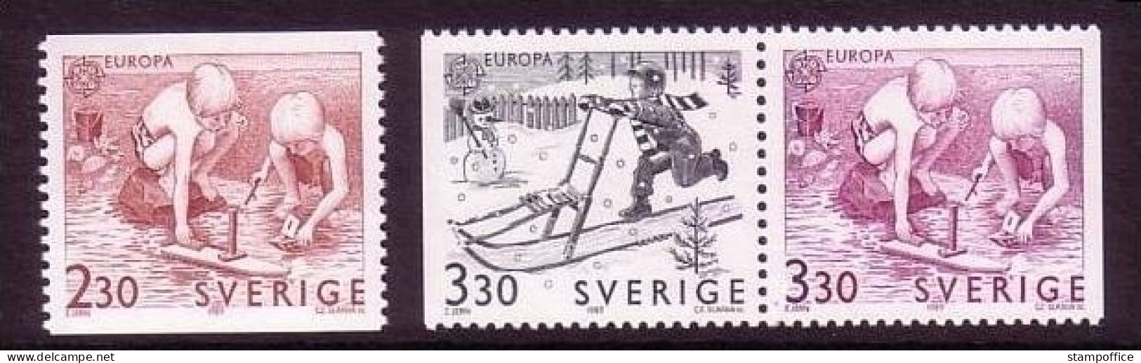 SCHWEDEN MI-NR. 1549-1551 POSTFRISCH(MINT) EUROPA 1989 KINDERSPIELE - 1989