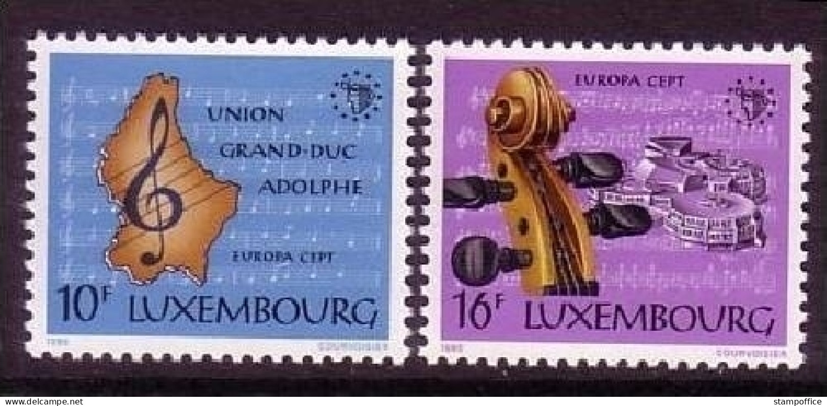 LUXEMBOURG MI-NR. 1125-1126 POSTFRISCH EUROPA 1985 - JAHR DER MUSIK - 1985