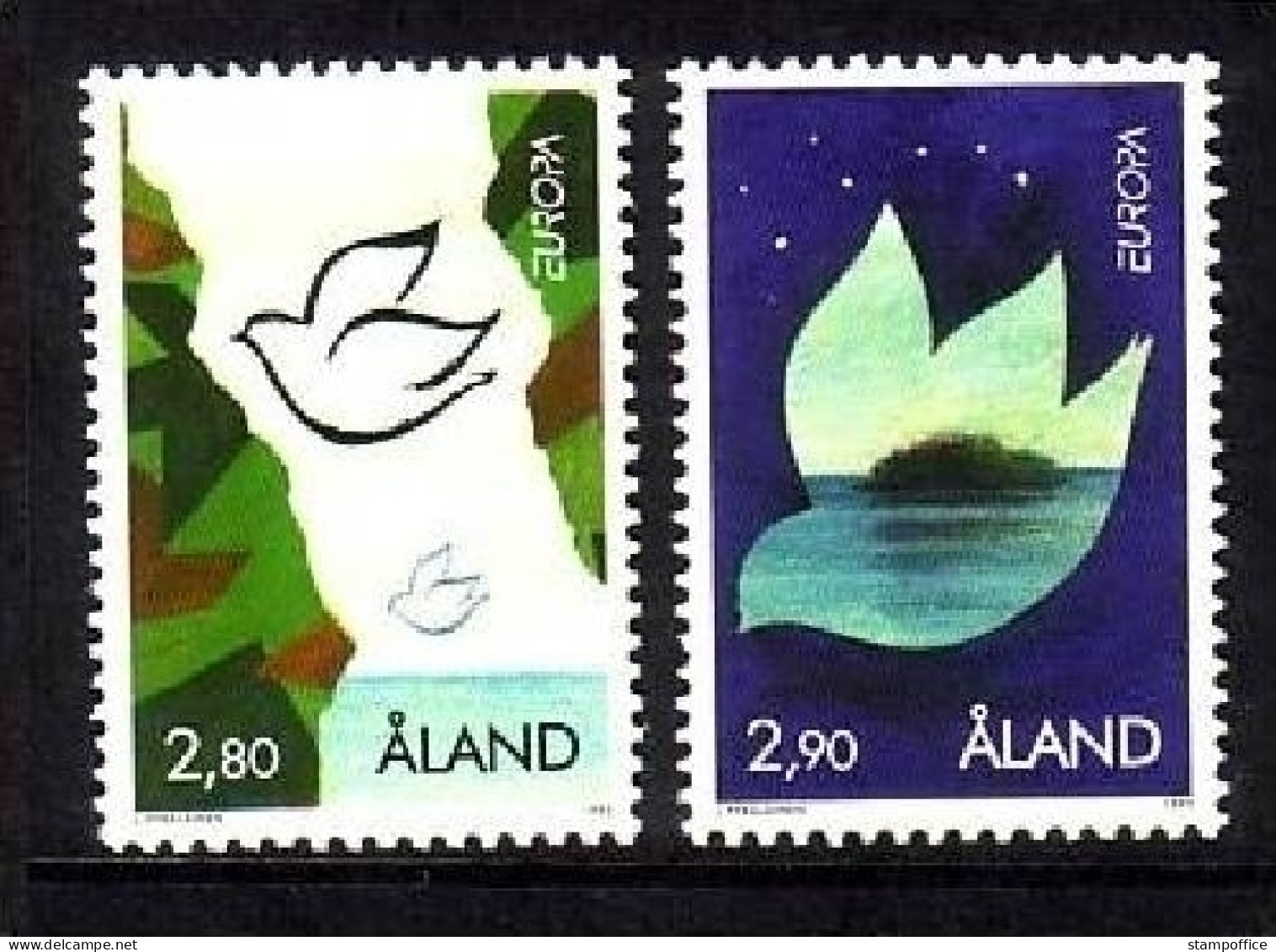 ALAND MI-NR. 100-101 POSTFRISCH(MINT) EUROPA 1995 FRIEDEN Und FREIHEIT FRIEDENSTAUBE - 1995