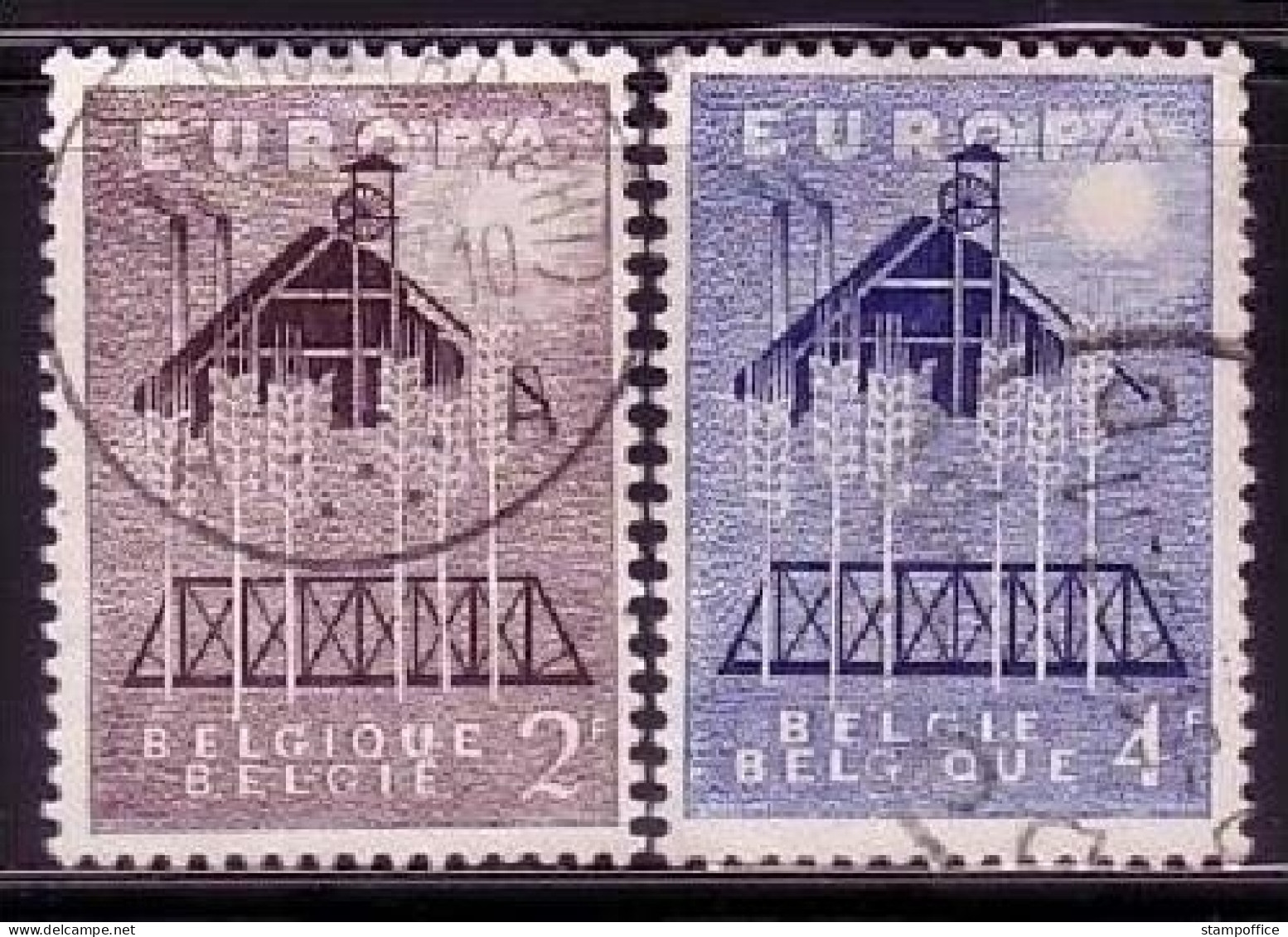 BELGIEN MI-NR. 1070-1071 GESTEMPELT(USED) EUROPA 1957 - 1957