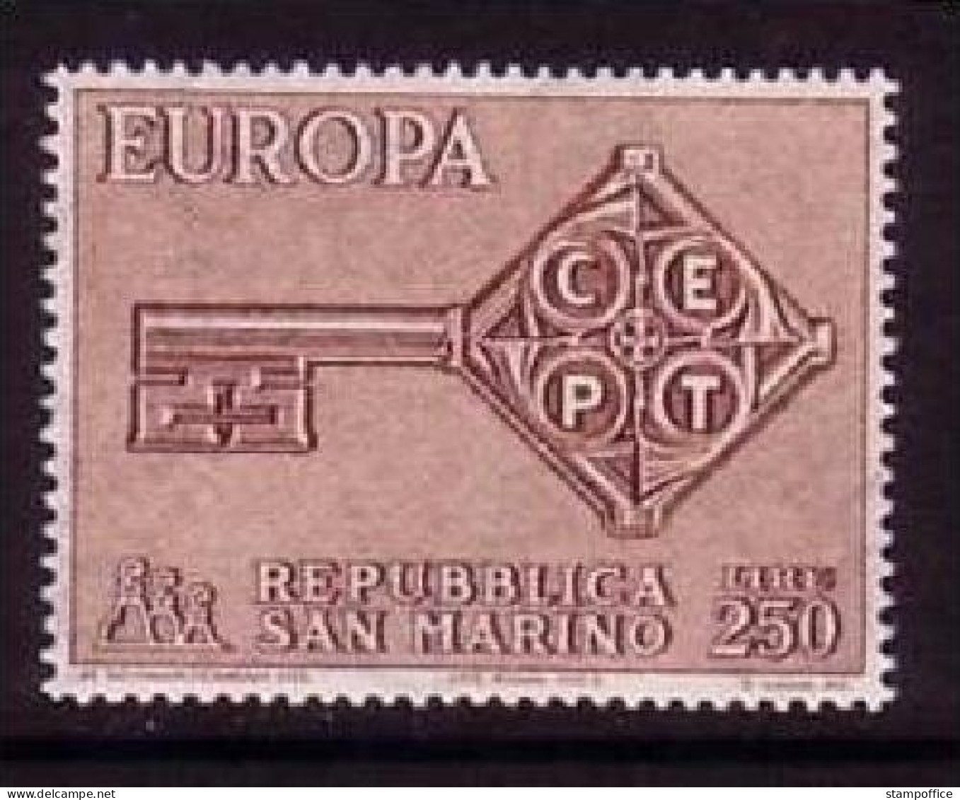 SAN MARINO MI-NR. 913 POSTFRISCH(MINT) EUROPA 1968 KREUZBARTSCHLÜSSEL - 1968