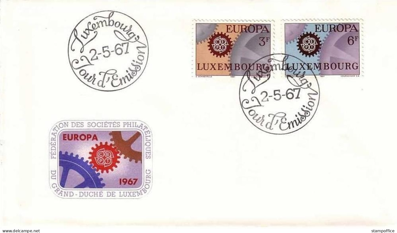 LUXEMBOURG MI-NR. 748-749 FDC EUROPA CEPT 1967 - 1967