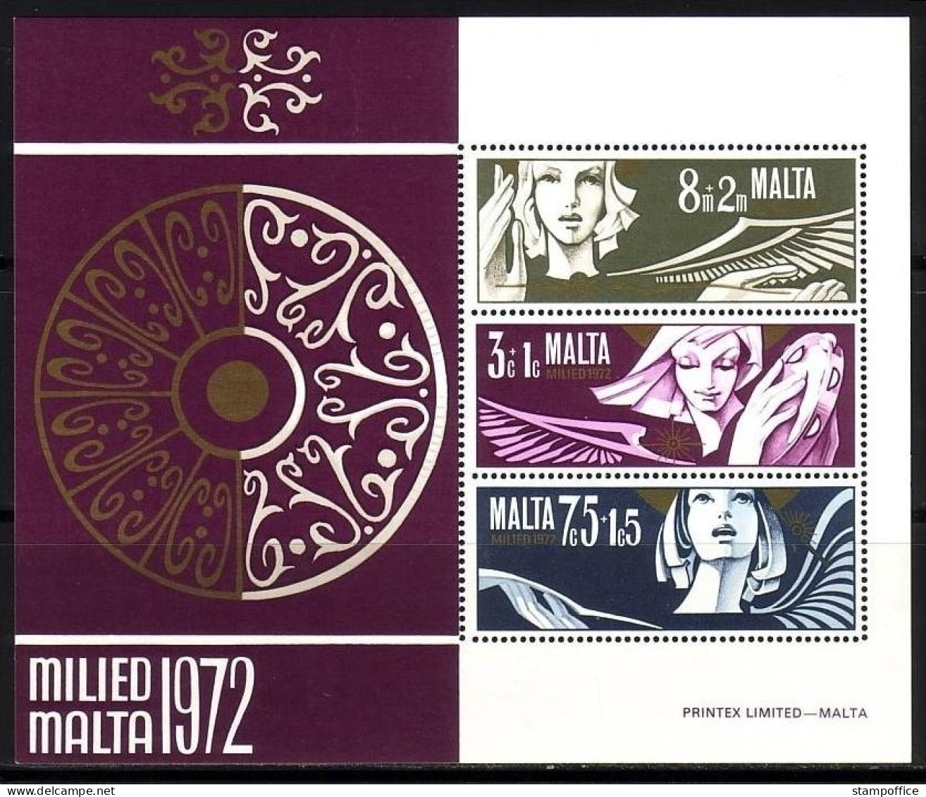 MALTA BLOCK 2 POSTFRISCH(MINT) WEIHNACHTEN 1972 - Weihnachten